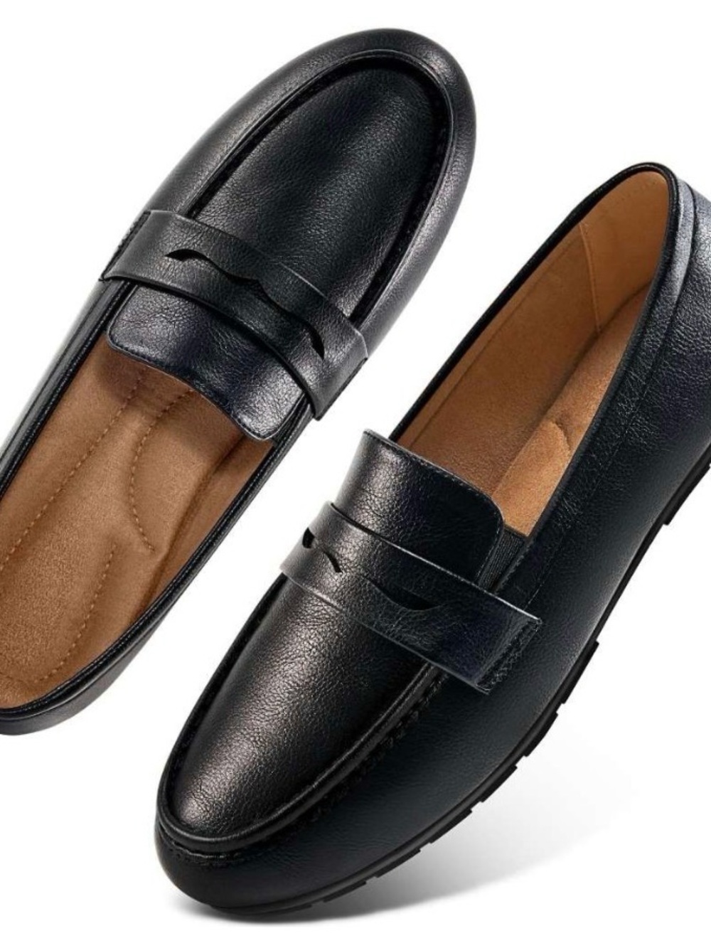 Classic Black women’s Penny Loafers - Comfortable Slip-On Dress Shoes